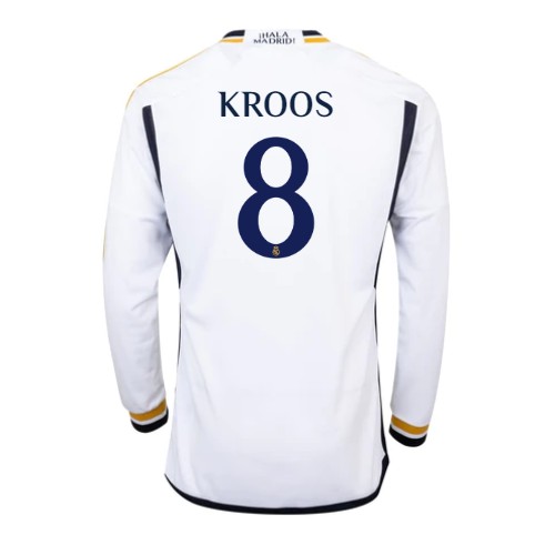 Fotballdrakt Herre Real Madrid Toni Kroos #8 Hjemmedrakt 2023-24 Langermet